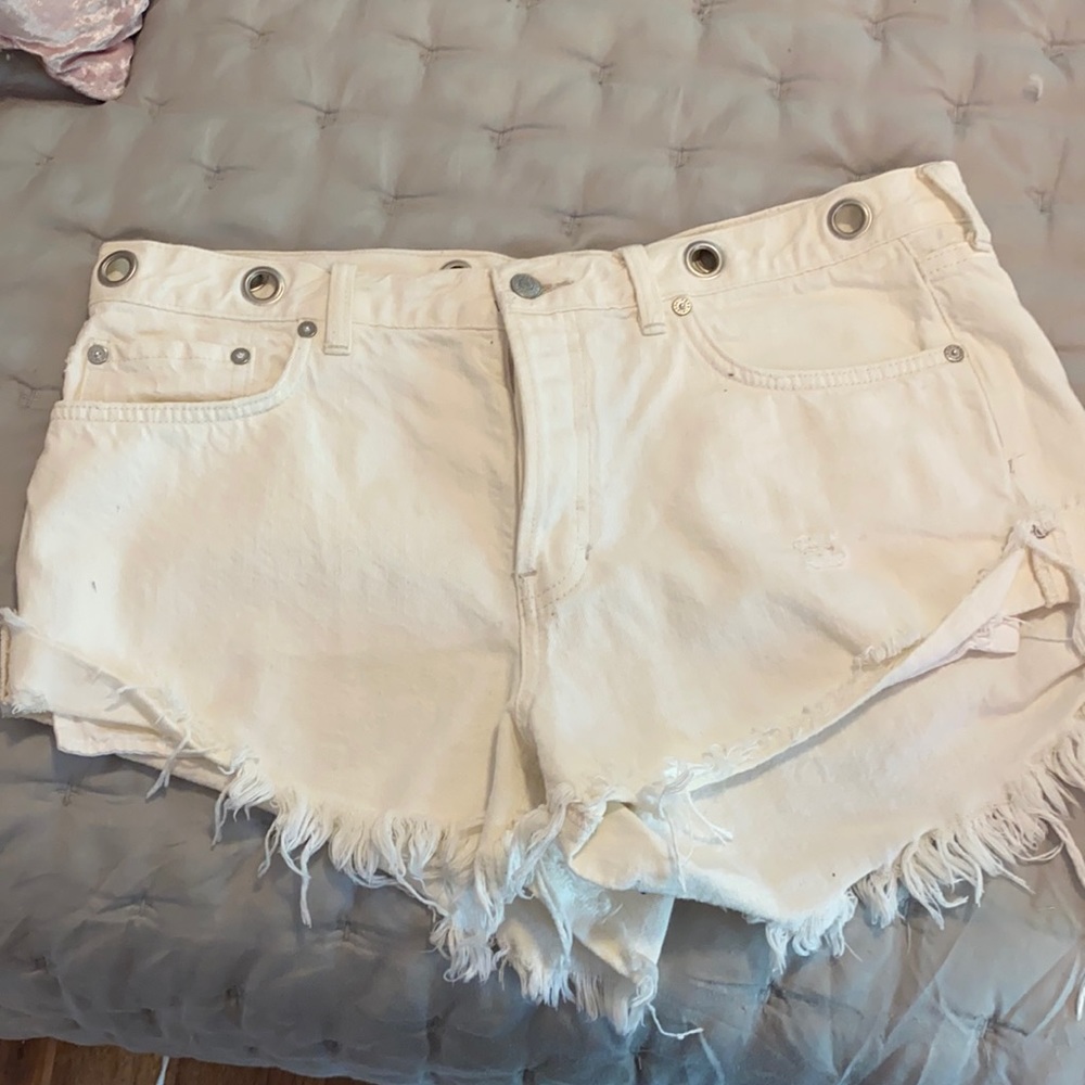 Free people white shorts size 31